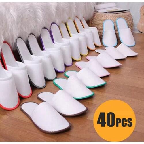 50Pcs Disposable Slippers Men Women Business Travel Passenger Shoes Home Guest Slipper Hotel Beauty Club Shoes Indoor Slippers