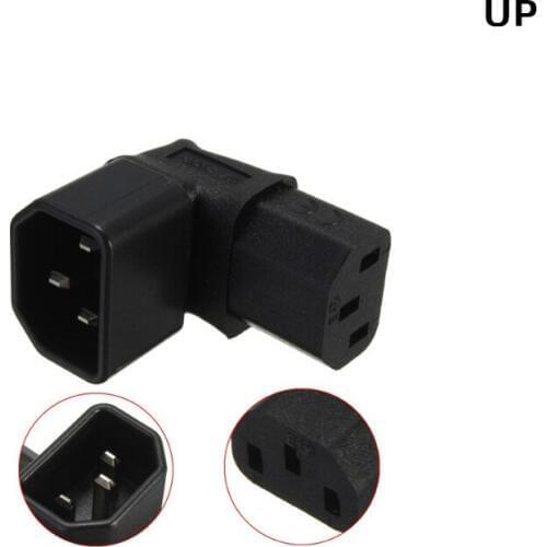 1pc hot sale Down/UP Angled IEC 320 C14 to C13 Adapter for LCD wall mount TV