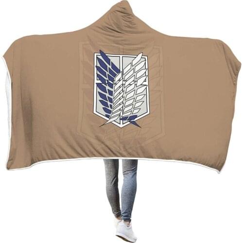Anime Attack on Titan Cosplay Shingeki No Kyojin Survey Corps Brown Hood Cloak Cape For Adult Kids