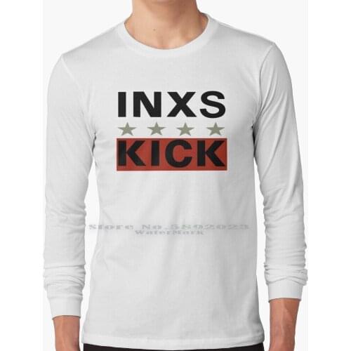 Inxs Kick Long Sleeve T Shirt 100% Pure Cotton Big Size Music Band 80 S Aussie
