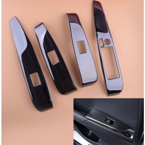 Black Titanium Window Lift Switch Button Panel Trim Fit for Toyota Camry 2018 2019 2020
