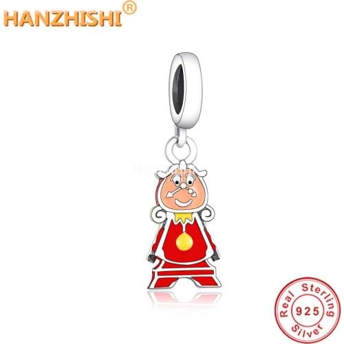 Dropshipping Wholesale Price 925 Sterling Silver Cartoon Animal Dangle Charm Bead for Bracelet Necklace DIY Jewelry Accessories