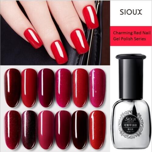16ml 12 colors Red cherry color nail gel polish series Soak Off nail Gel Polish Nail Art Gel Manicure Nail Glue Long Lasting