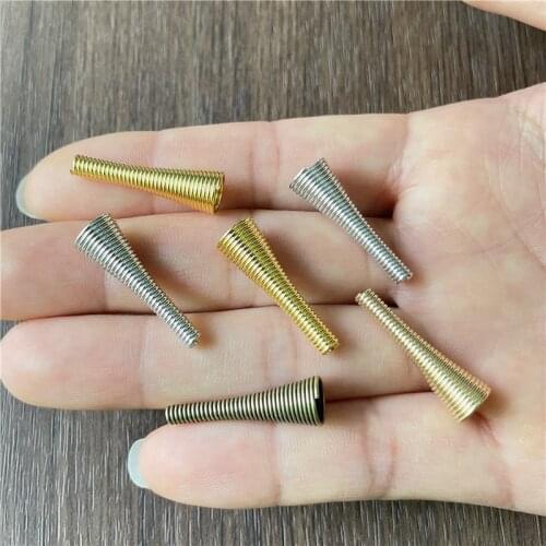 JunKang 20pcs 4 color horn shape bead cap spacer beads DIY bracelet necklace jewelry connector making discovery