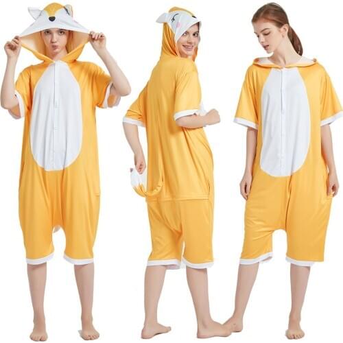 UNICORN ONESIE SUMMER GIRL AND MOTHER ONE PIECE OVERALLS CHILDREN FOX PANDA KIGURUMI UNICORN PAJAMAS