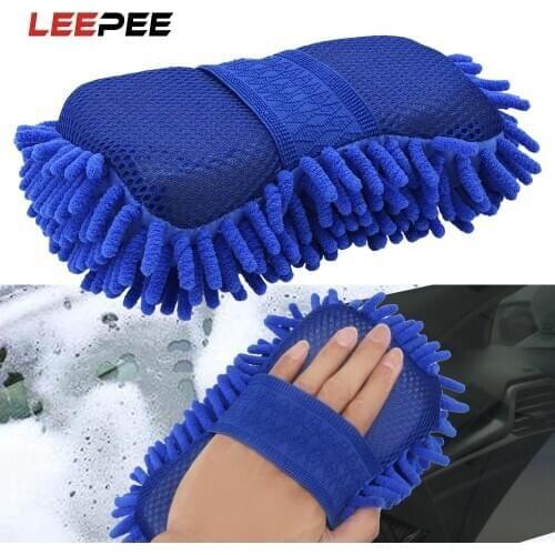LEEPEE Sponge Microfiber Washer Towel Duster For Cleaning & Detailing Automobile Window Washing Brushes For Ford Focus 2