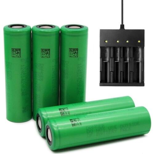 3000mAh 3.7V 18650 Rechargeable Lithium Li-ion Battery for Flashlight Torch Headlamp Batteries Power Bank Replacement + Charger