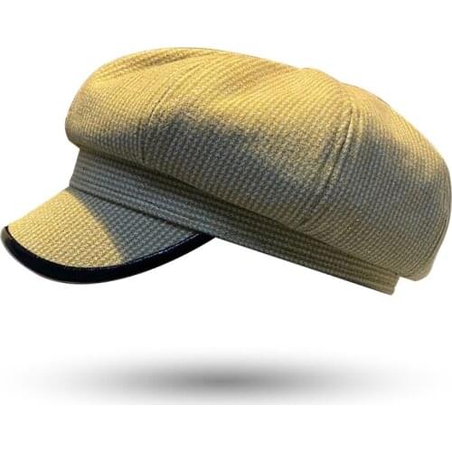 2021 new spring women autumn octagonal hat K-pop style casual full matching hat for female artists English style beret hat