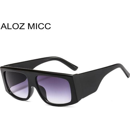 ALOZ MICC Fashion Square Sunglasses Women Brand Oversized Big Frame Men Gradient Sun Glasses Ladies Women Shades UV400 Q666