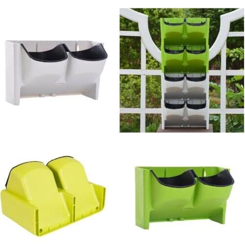 Self Watering Flower Pot Stackable Vertical Planter Wall Hanging Durable For Garden Balcony GQ