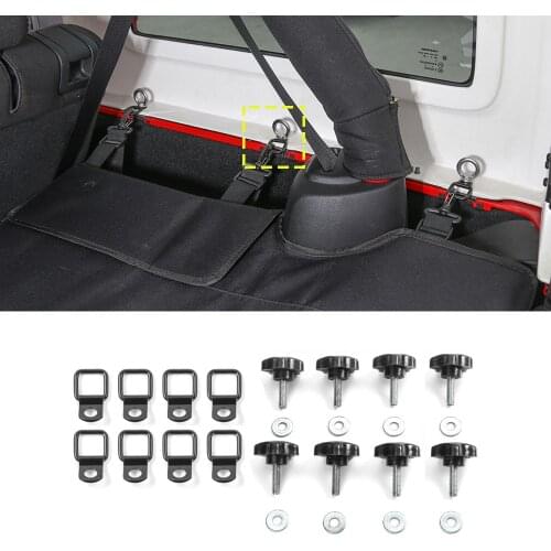 Hardtop Screws Nut With Pull Buckle Kit Tie Down D Rings Anchors for Jeep Wrangler JK JL 2007-2018 Car Interior Accessory Metal