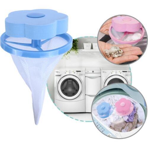 Flower Shape Mesh Filter Bag Laundry Ball Floating Style Washing Machine Filtration Hair Removal Device House Cleaning Tools