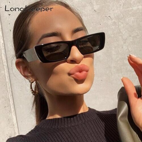 Ins Popular Fashion Small Rectangle Sunglasses Women Retro Square Sun Glasses Men Luxury Brand Eyewear Lentes De Sol Mujer