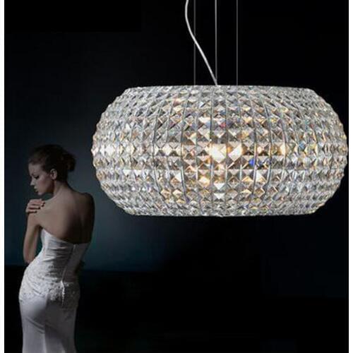 Modern Crystal Pendant Light Ellipsosome Pendant Light Lighting Used in Dining Room Living Room Clothing led lighting fixture