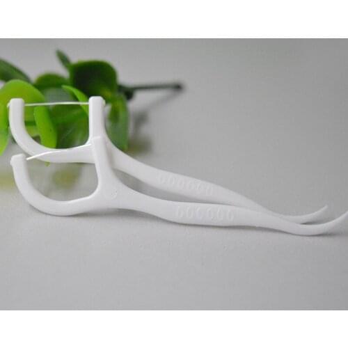 Round wire floss stick classic polymer floss line sign bulk toothpick crossbow dental office organization