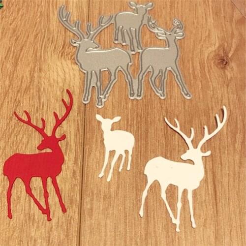 Christmas deer Stencil Metal Cutting Dies For DIY Scrapbooking Embossing Paper Cards Making Decorative Craft Supplies