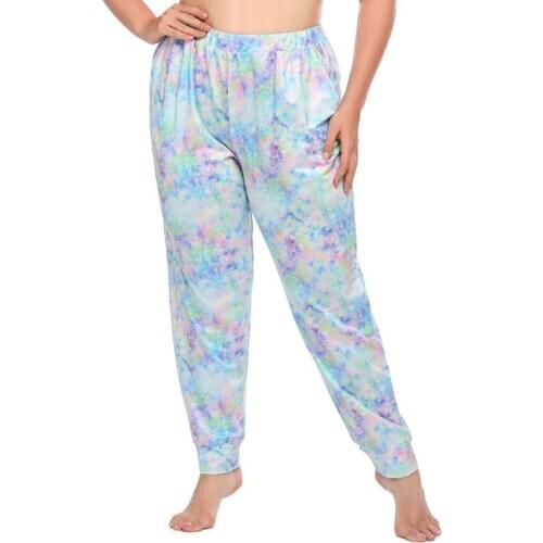 European And American Tie-Dye Printing Plus Size Casual Comfortable Loose Fat Plus Size Pajama Pants