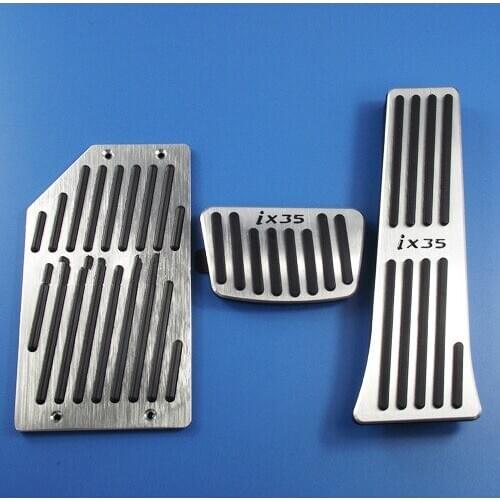 High-quality aluminum alloy Fuel Brake Foot Rest pedals Plate Non slip Accelerator brake pedal Pads cover For Hyundai IX35