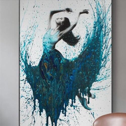Wellyu Modern minimalist abstract oil painting beauty ballet art porch custom large mural green wallpaper papel de parede