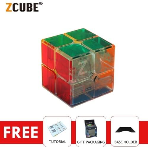 ZCube 2x2x2 Magic Cube Transparent Professional Cube Puzzle Toys For Kids Educational Puzzle