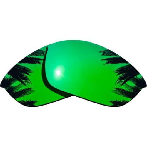 Green Mirrored Polarized Replacement Lenses for Half Jacket 2.0 Sunglasses Frame 100% UVA & UVB