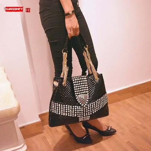 2020 New Female Bag Tide Diamond Drill Women Handbag Shoulder Messenger Bags Portable Casual Rhinestone Ladies Crossbody Bags