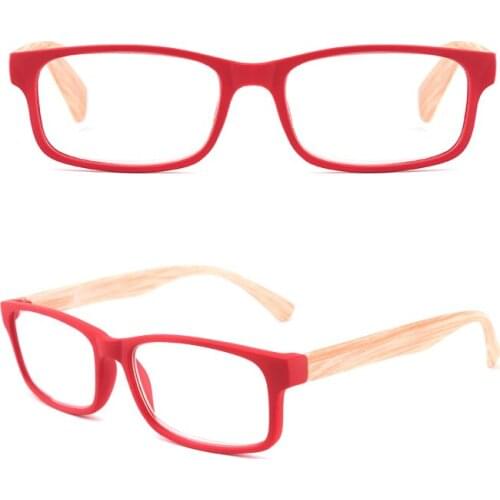 Womens Wooden Design Mens Small Size Square Shape Fashionable Reading Glasses