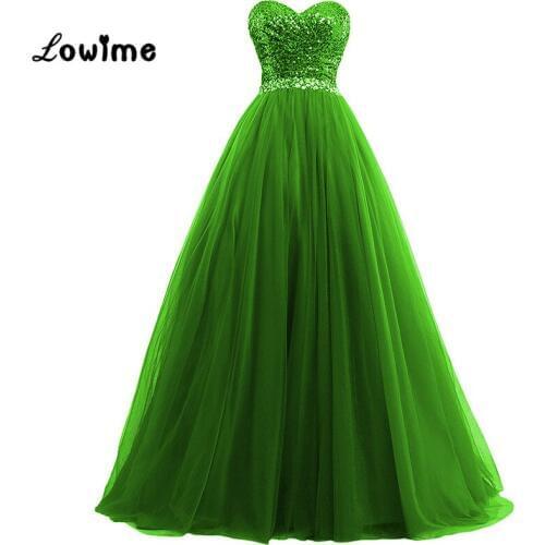 Colorful Nice Long Prom Dresses Sweetheart Tulle Sequin Real Evening Dresses Women Formal Dress vestido longo Free Shipping