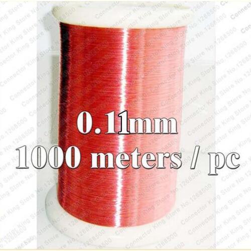0.11mm 1000 meters/pcs QA-1-155 Red Magnet Wire 0.11mm Enameled Copper wire Magnetic Coil Winding 0.11 mm