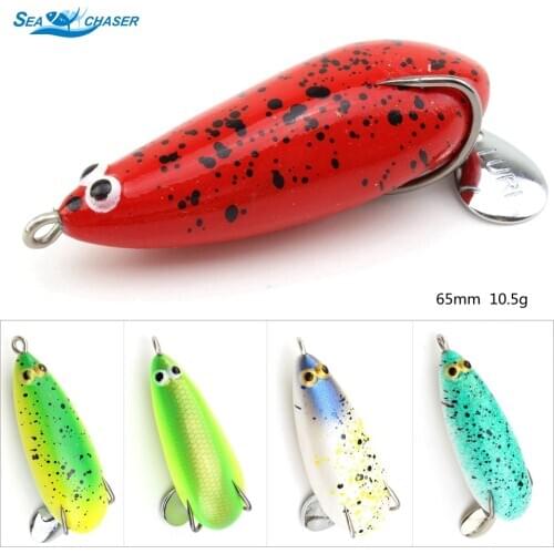 1PCS NEW Simulated frog frog Baits 65mm 10.5g Soft bait Topwater 2 treble hooks fishing fish FLoating lure Jerkbaits