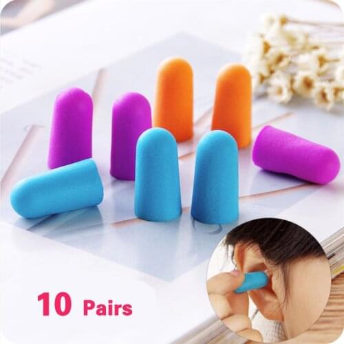 Mounchain 10 Pair Soft Ear Plugs Environmental Silicone Waterproof Dust-Proof Earplugs Diving Water Sports Swimming Accessories