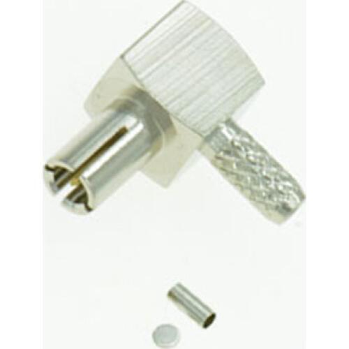 10pcs TS9 Male Plug Right Angle Crimp RF Connector For RG174 RG316 LMR100 Cable