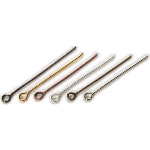 14-60 mm Golden Silver Bronse Eye Head Pins For Jewelry Making DIY Eye Pins Findings Charm Earrings Accessories Supplies