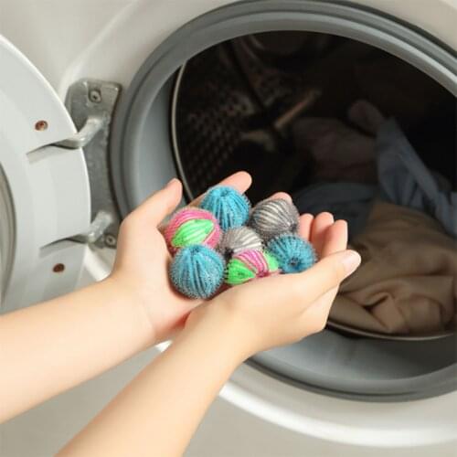 6Pcs/set Magic Pet Hair Removal Laundry Ball Grabbing Lint Fluff Cleaning Remover Washing Machine Household Pet Grooming Glove