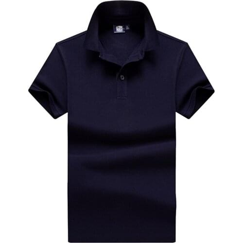 Large Size M-5XL Summer Polo Shirt Men Casual Streetwear Outdoor Sports Tops Short Sleeve Cotton Breathable Solid Color Polo Men