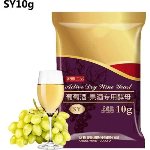 10g Active Dry Cider Wine Yeast Fermentation Wine Yeast for Fruit Wine DIY Sy White Wine Wine Special Yeast 10 Grams/Bag