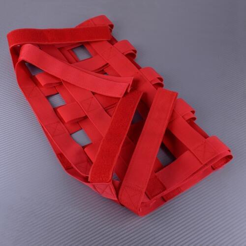 DWCX Cargo Net Roof Back Window Extra Storage Restraint Hammock Net Mesh Polyester Red Fit for Jeep Wrangler JL