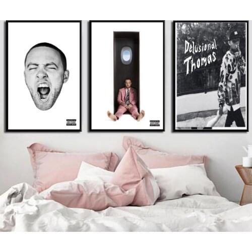 Hot Album Swimming Music Cover Hip Hop Rap Canvas Painting Posters and Prints Wall Art Pictures for Living Room Home Decoration