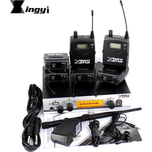 True Diversity Wireless In Ear Monitor Professional Stage Monitors Headphone 6 Bodypack Receiver Cordless Monitoring Transmitter