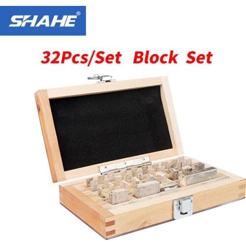 Shahe 32Pcs/Set 1 grade 0 grade Block Gauge Caliper Inspection Block Gauge Measuring Tools
