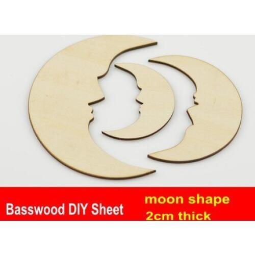 Basswood Sheet DIY Laser Cut Moon-shaped Basswood DIY 2mm Thick Model Building Sheet DIY