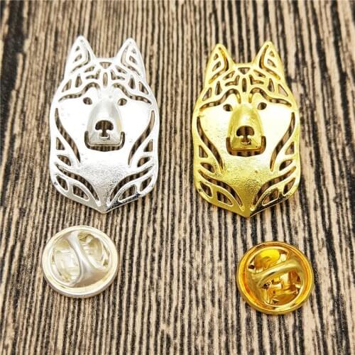LPHZQH Cartoon Siberian Husky Broches And Pins Collar Pin Jewelery Clothing Accessories Mens Gift