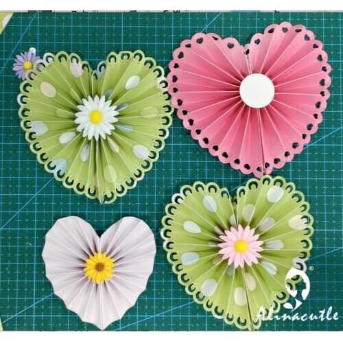 Die Cut METAL CUTTING DIES cut heart rosette Alinacraft Scrapbooking paper craft album handmade card punch knife art cutter die