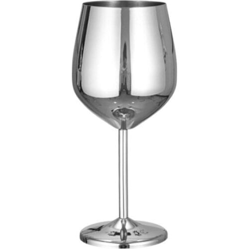 500ml Metal Wine Glass 3 Colors High foot Red Wine Glass Bar Tool Family Wine Set 304 Stainless Steel Wine Cup