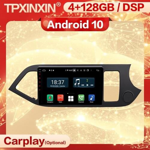 Carplay 2 Din Android 10 Multimedia Stereo Receiver For Kia PICANTO MORNING 2012 2013 2014 2015 GPS Radio Audio Player Head Unit