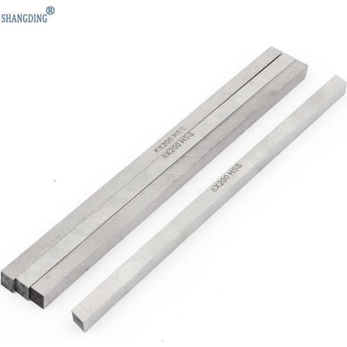 MYLB 4 pcs CNC Lathe HSS Square Cutting Tool Bits Bar 8mm x 8mm x 200mm Gray