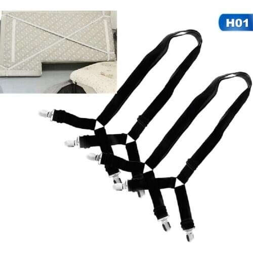 2pcs Adjustable Bed Fitted Sheet Straps Suspenders Gripper Holder Fastener Clips Clippers Kit Elastic Bed Sheet Clip