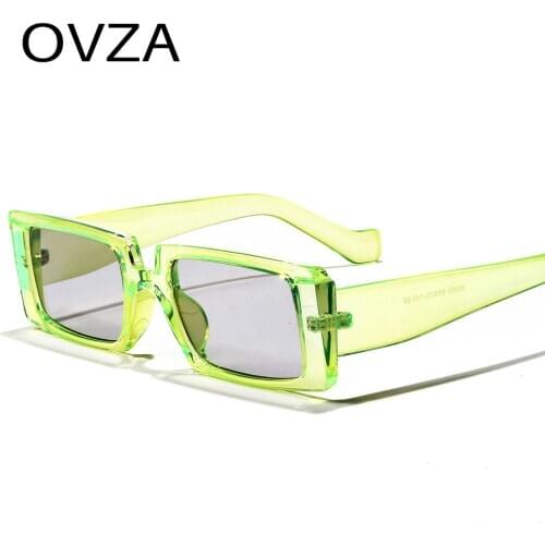 OVZA Rectangle Womens Sunglasses Brand Designer Men Narrow Eyeglasses Fashion Accessories S2001