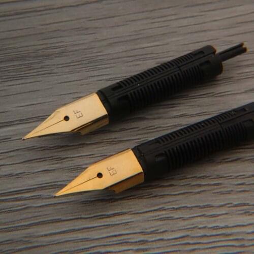 Brand 2pc Nib Feed Golden Airplane EF Fountain pen Nib Stationery Office School Supplies New