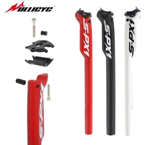 Ullicyc Mountain Bicycle Seatpost MTB/Road Bike Parts 3K Gloss Full Carbon Fiber+Alloy cover Seatposts 27.2/30.8/31.6*350/400mm